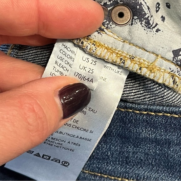 Pilcro and the Letterpress slim boyfriend blue denim jeans size 25 - Picture 5 of 13